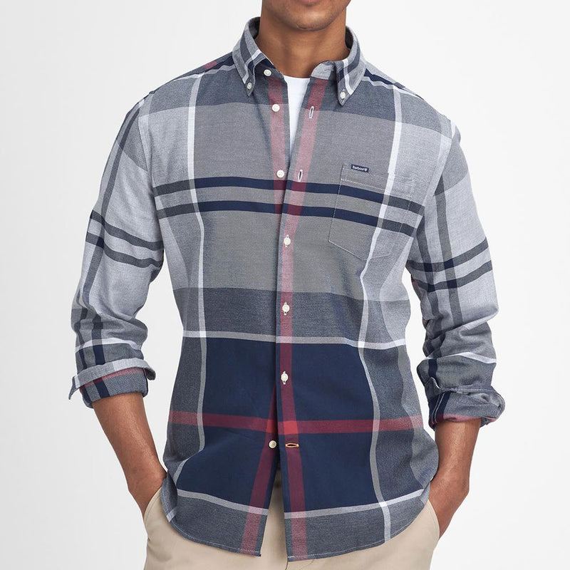 Barbour Dunoon Tailored Shirt Blue Granite