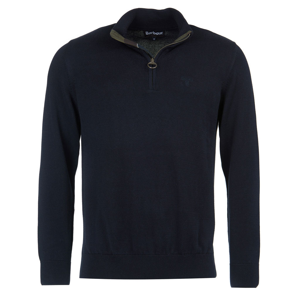 Barbour Cotton Half Zip Jumper Navy