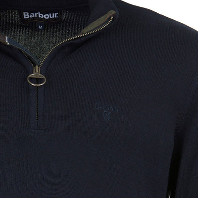 Barbour Cotton Half Zip Jumper Navy