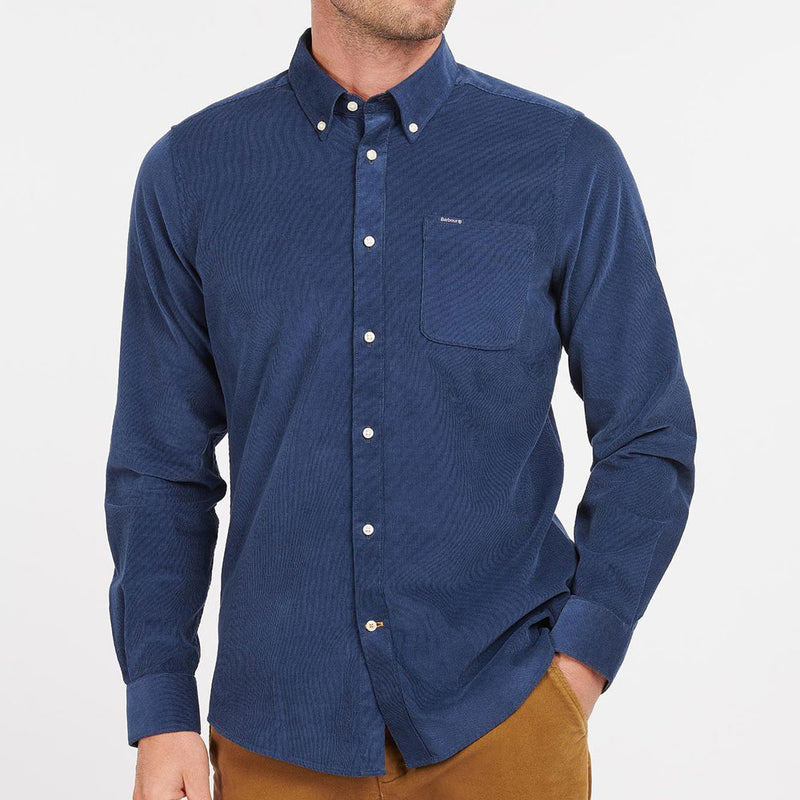 Barbour Ramsey Tailored Cord Shirt Dark Denim