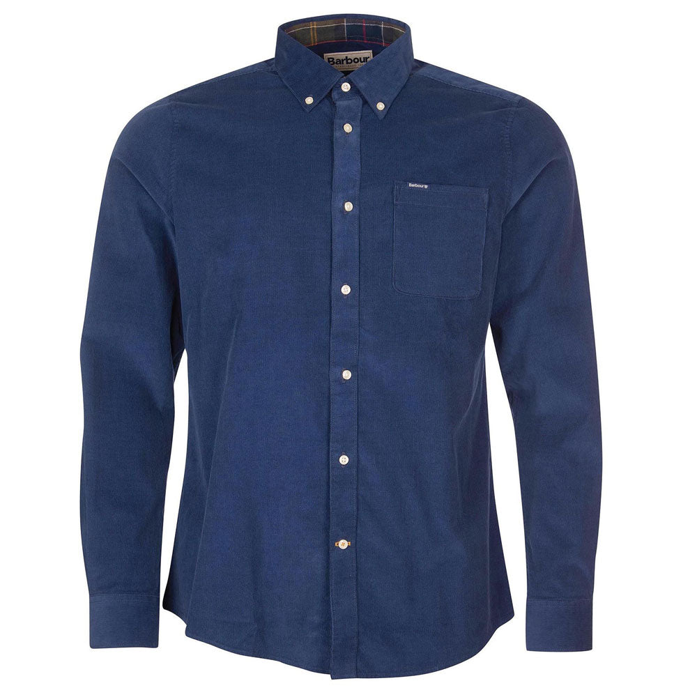 Barbour Ramsey Tailored Cord Shirt Dark Denim