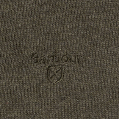 Barbour Cotton Half Zip Jumper Olive Marl