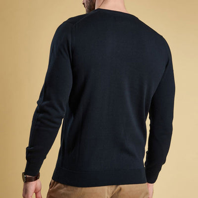 Barbour Pima Cotton Crew Neck Jumper Navy