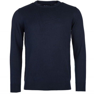 Barbour Pima Cotton Crew Neck Jumper Navy