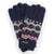 Barbour Case Fairisle Gloves Blue Granite