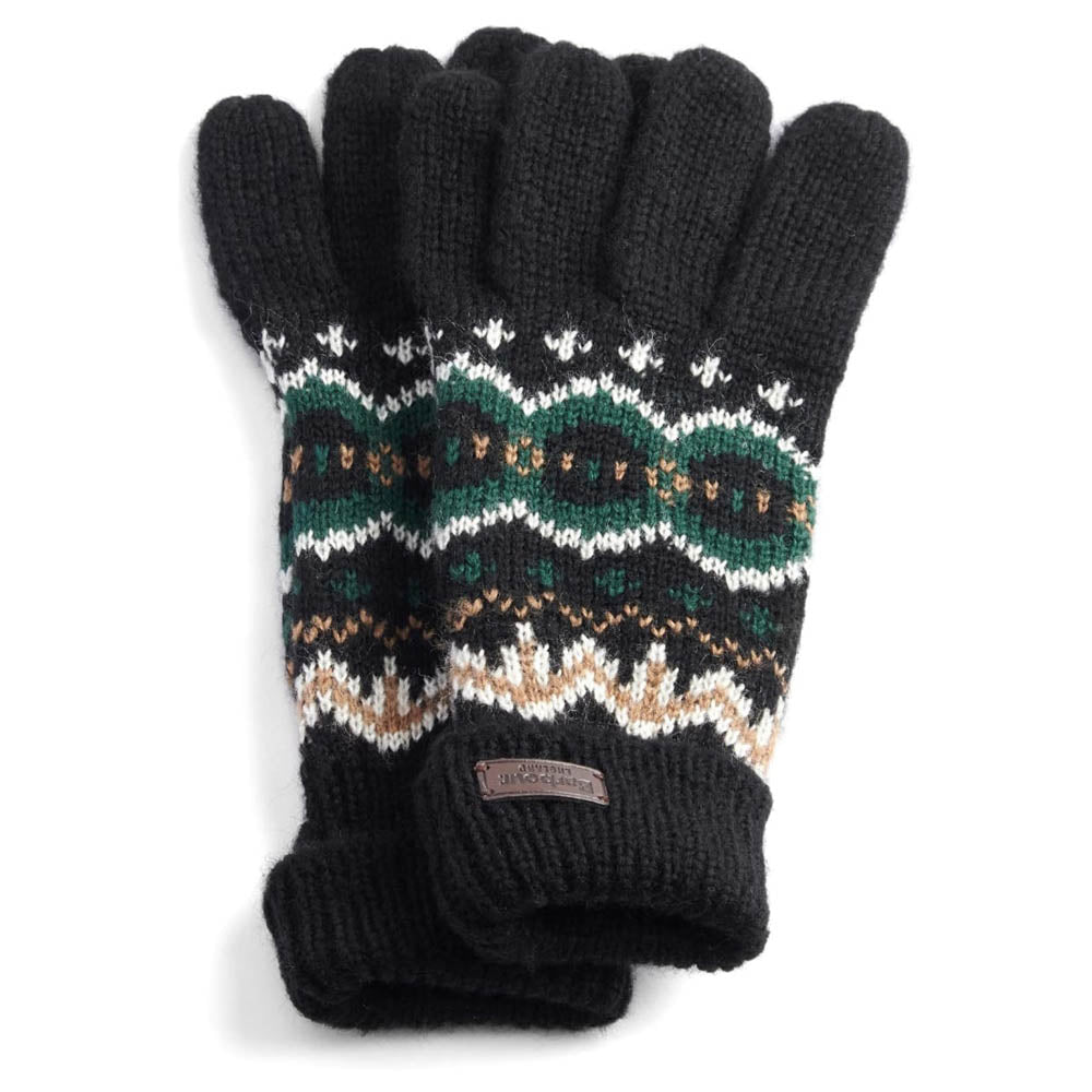 Barbour Case Fairisle Gloves Green Loch