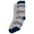 Barbour Mens Fairisle Socks 2 Pack Blue Granite Mix