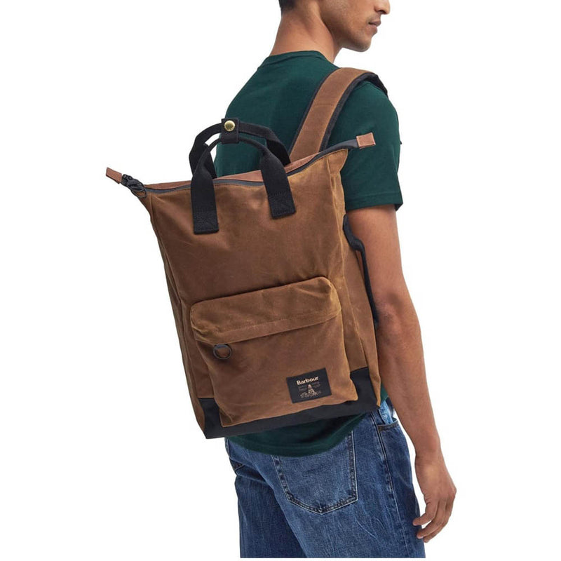 Barbour Field Wax Backpack Tan / Black