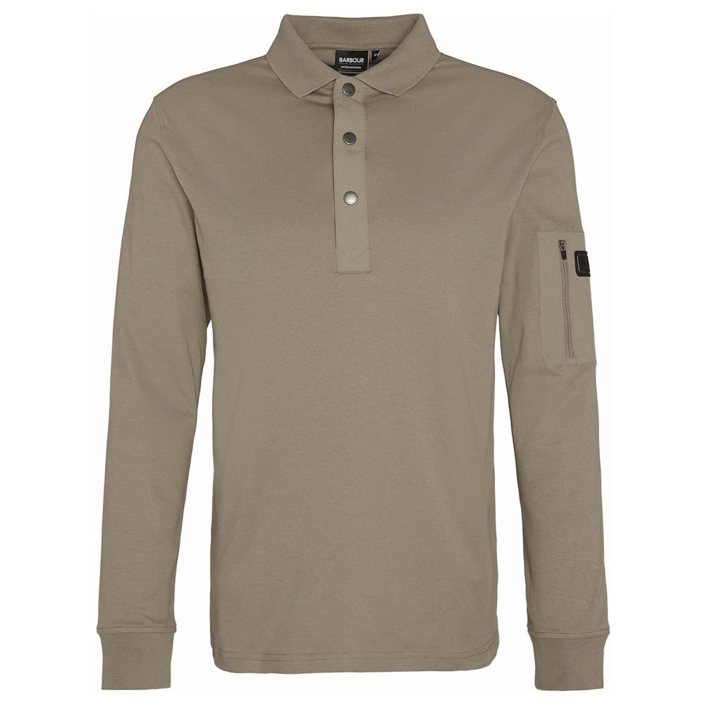 Barbour International Bradley Snap Polo Shirt Brindle