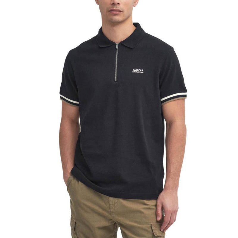 Barbour International Buxton Polo Shirt Black