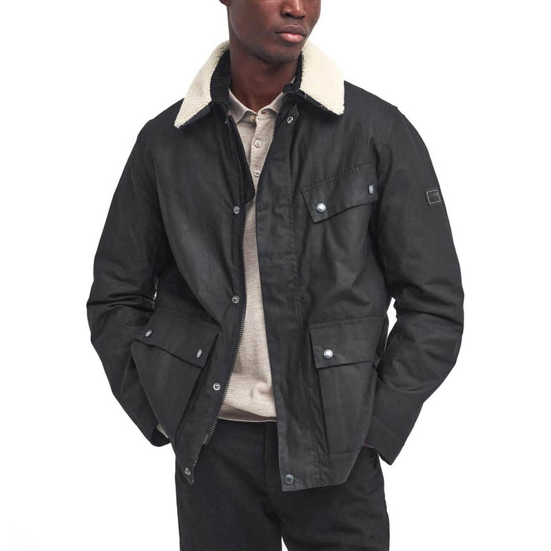 Barbour International Coppice Waxed Jacket Black