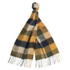 Barbour Large Tattersall Lambswool Scarf Forest Mist