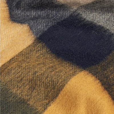 Barbour Large Tattersall Lambswool Scarf Forest Mist