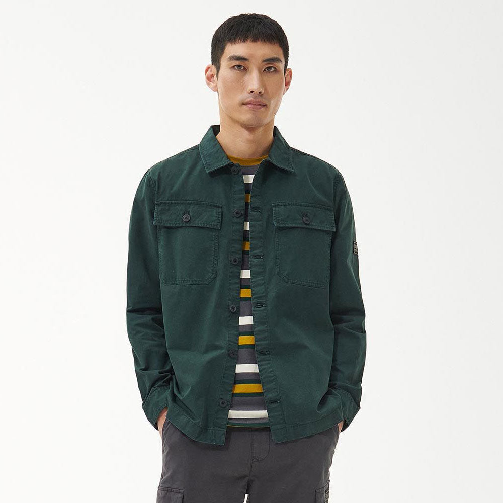 Barbour green store overshirt