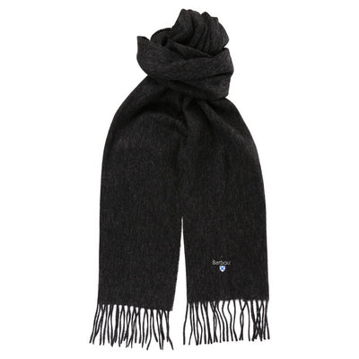 Barbour Plain Lambswool Scarf Charcoal Grey