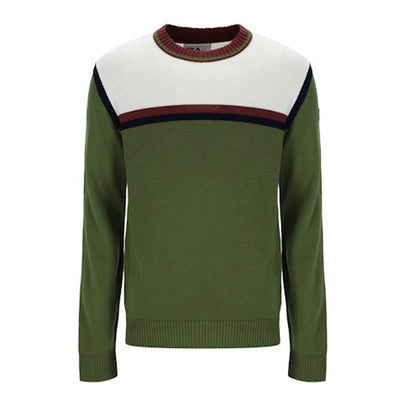 Fila Grayson Stripe Crew Neck Jumper Chive / Gardenia