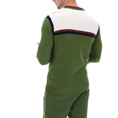 Fila Grayson Stripe Crew Neck Jumper Chive / Gardenia