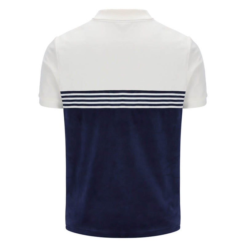 Fila Vintage Lennox Stripe Velour Polo Shirt Fila Navy / Gardenia