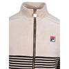 Fila Vintage Merrick Stripe Velour Track Top Jacket Fila Silver Lining / Coffee Bean