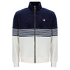 Fila Vintage Merrick Stripe Velour Track Top Jacket Fila Navy / Gardenia