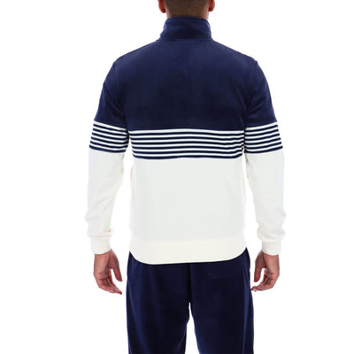 Fila Vintage Merrick Stripe Velour Track Top Jacket Fila Navy / Gardenia