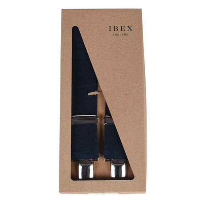 Ibex Clip On Plain Braces Navy