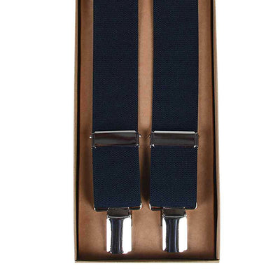 Ibex Clip On Plain Braces Navy