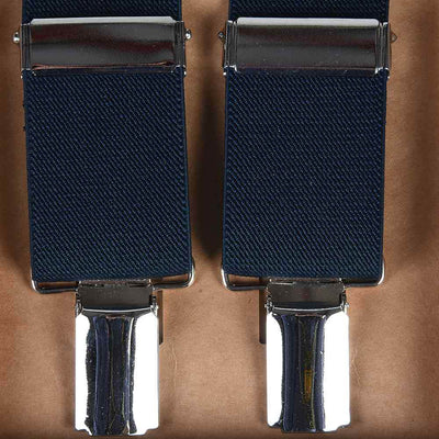 Ibex Clip On Plain Braces Navy