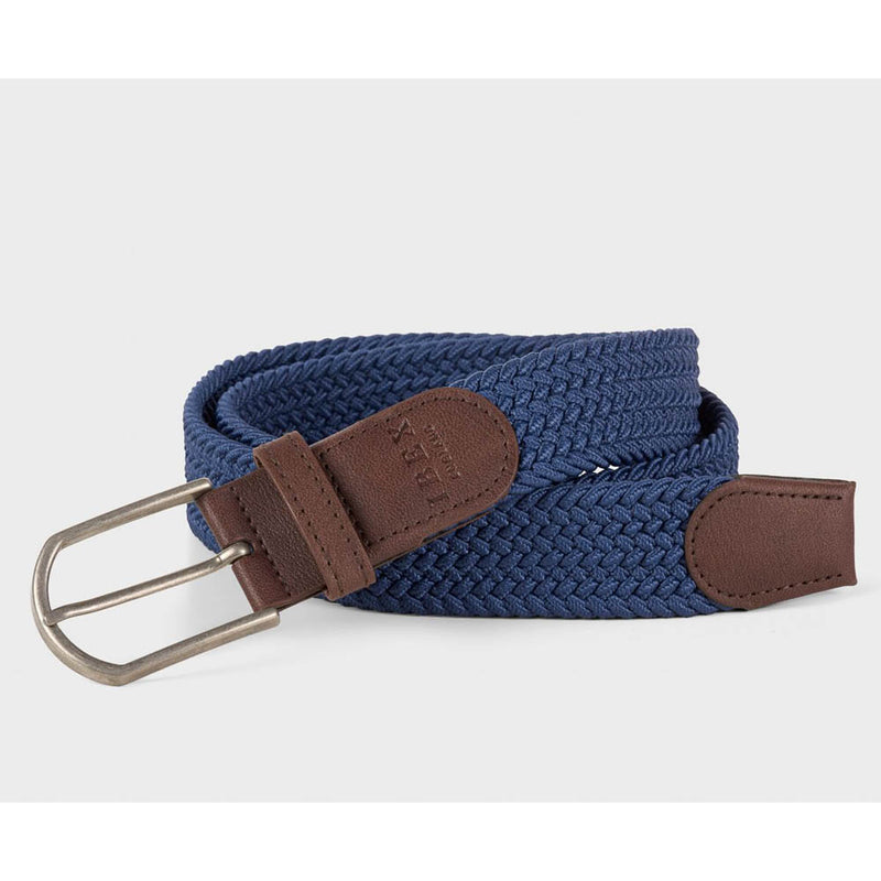 Ibex England Repreve Woven Stretch Belt Made from Recycled Plastic Bottles Slate Blue