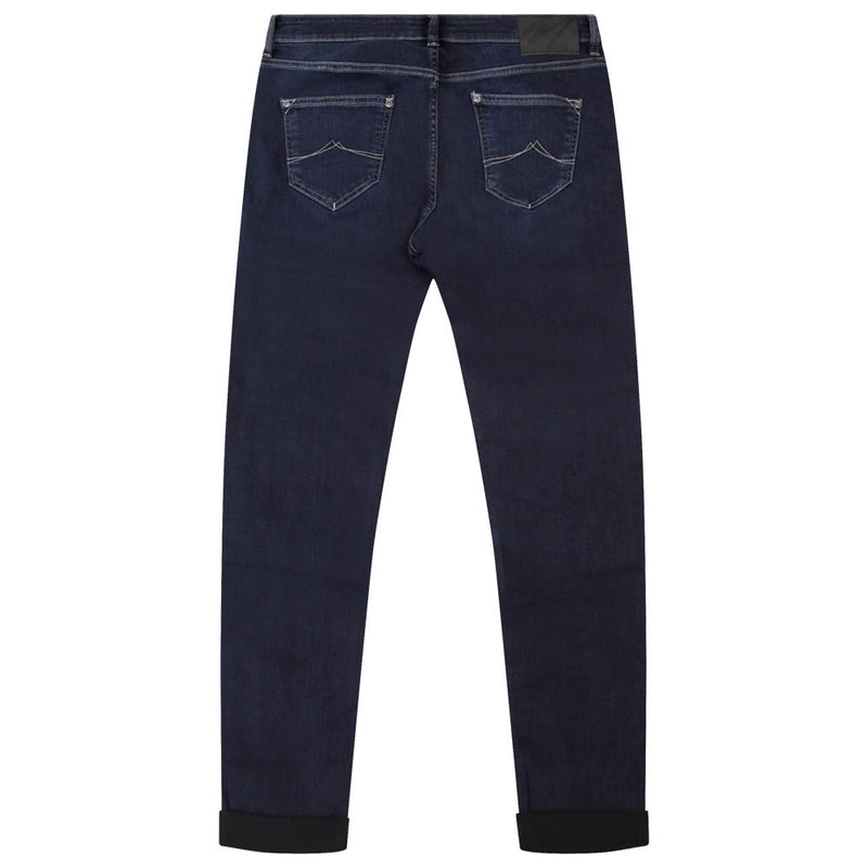 Mish Mash Mirage Blue Black Denim Jeans 1984 Tapered Fit