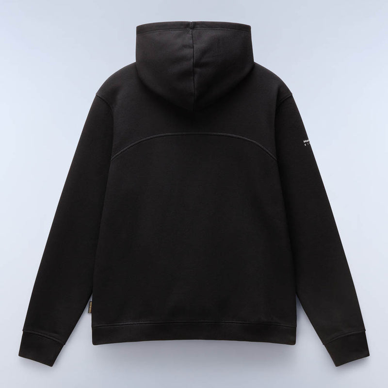 Napapijri Badge Half Zip Up Hoodie Black