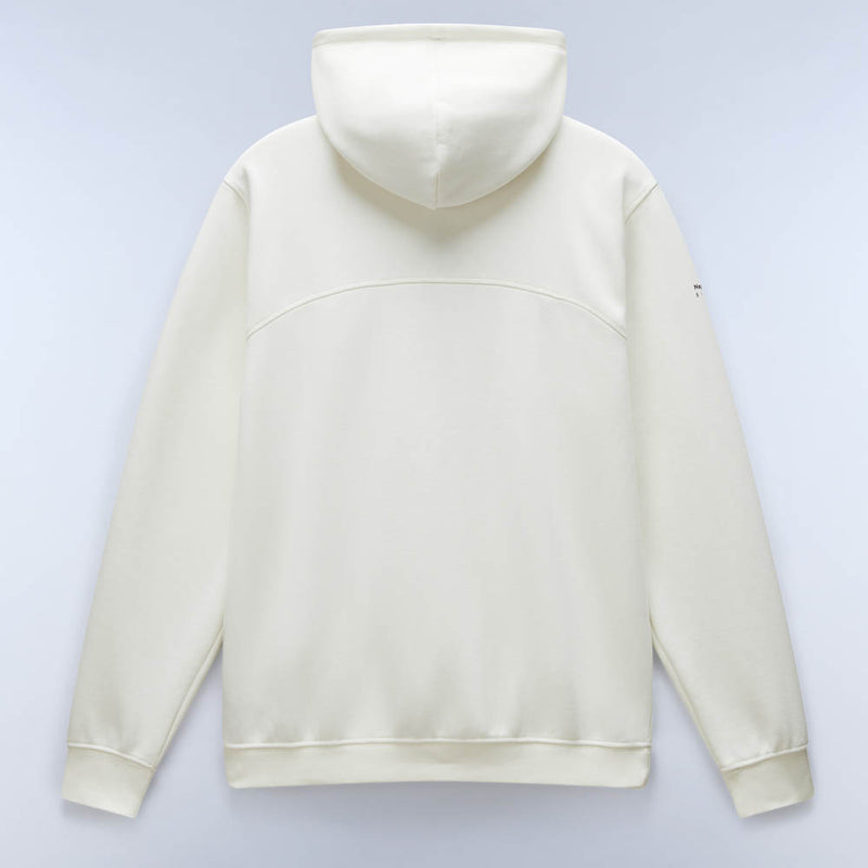 Napapijri Badge Half Zip Up Hoodie White Heron