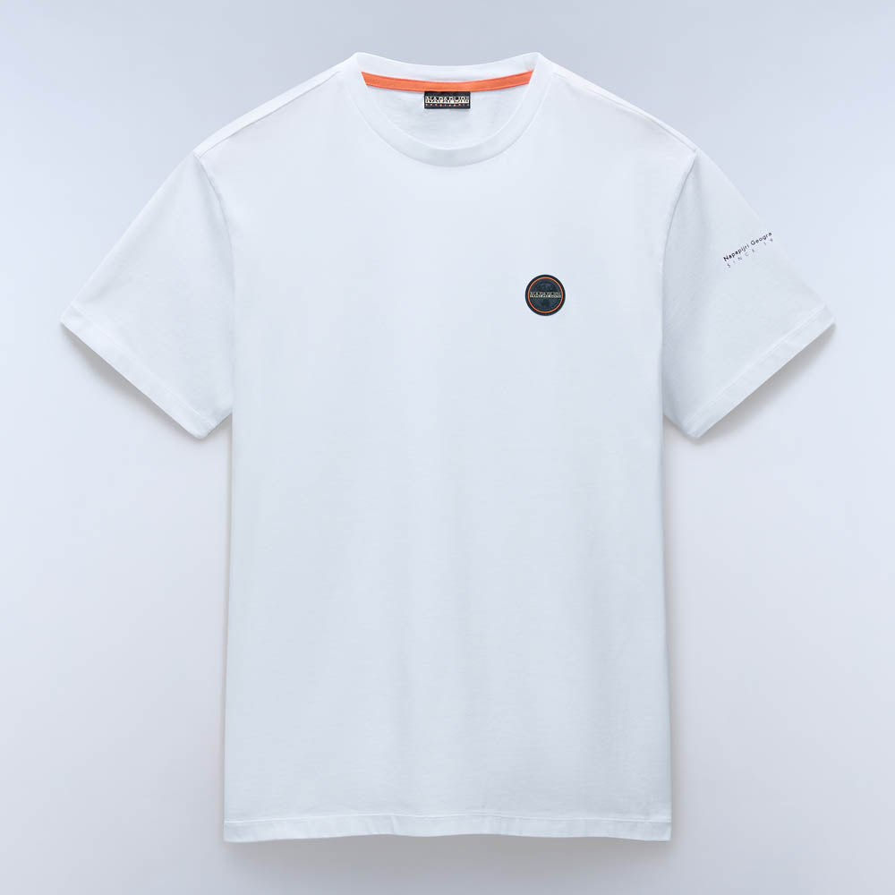 Napapijri Badge Short Sleeve T-Shirt Bright White