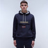 Napapijri Burgee Winter 3 Logo Hoodie Blue Marine