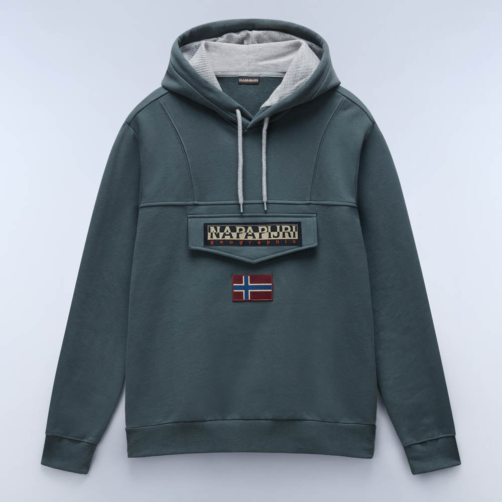 Napapijri Burgee Winter 3 Logo Hoodie Green Urban