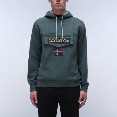 Napapijri Burgee Winter 3 Logo Hoodie Green Urban