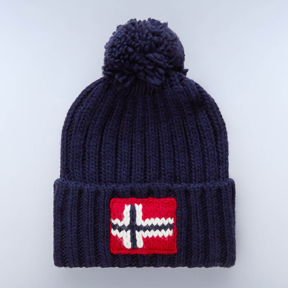 Napapijri Semiury 5 Bobble Beanie Hat Blue Marine