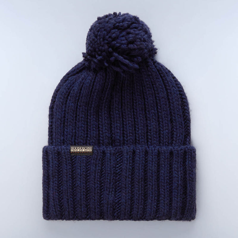 Napapijri Semiury 5 Bobble Beanie Hat Blue Marine