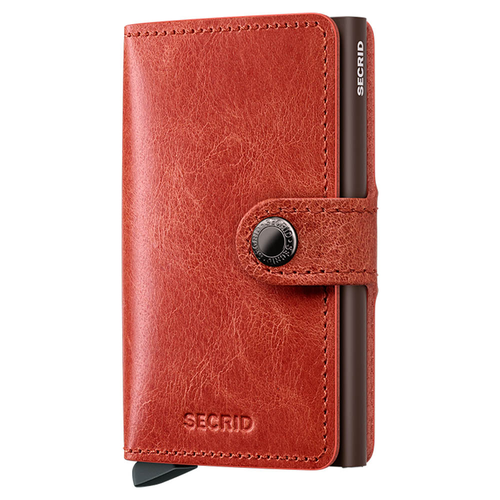 Secrid Miniwallet Vintage Orange Leather Wallet