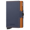 Secrid Twinwallet Matte Nightblue / Orange Leather Wallet