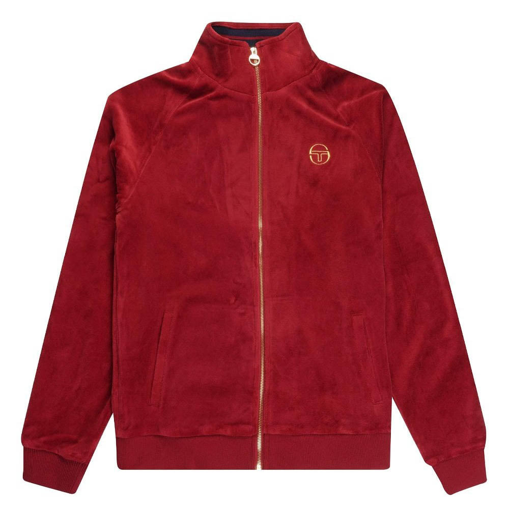 Sergio Tacchini Court Velour Track Top Sun Dried Tomato