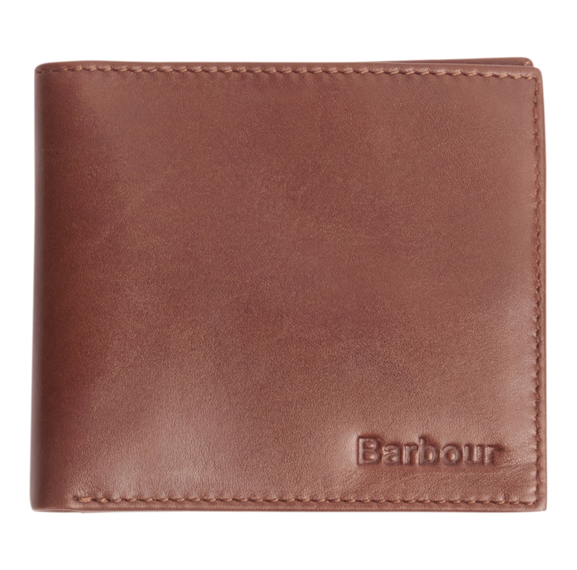 Barbour Colwell Billfold Leather Wallet Brown and Classic Tartan