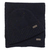 Barbour Men's Carlton Fleck Beanie & Scarf Gift Set Navy