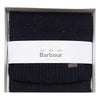 Barbour Men's Carlton Fleck Beanie & Scarf Gift Set Navy