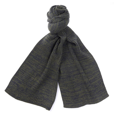 Barbour Men's Crimdon Beanie & Scarf Gift Set Olive Twist