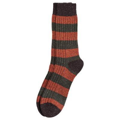 Barbour Houghton Stripe Socks Burnt Orange