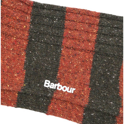 Barbour Houghton Stripe Socks Burnt Orange