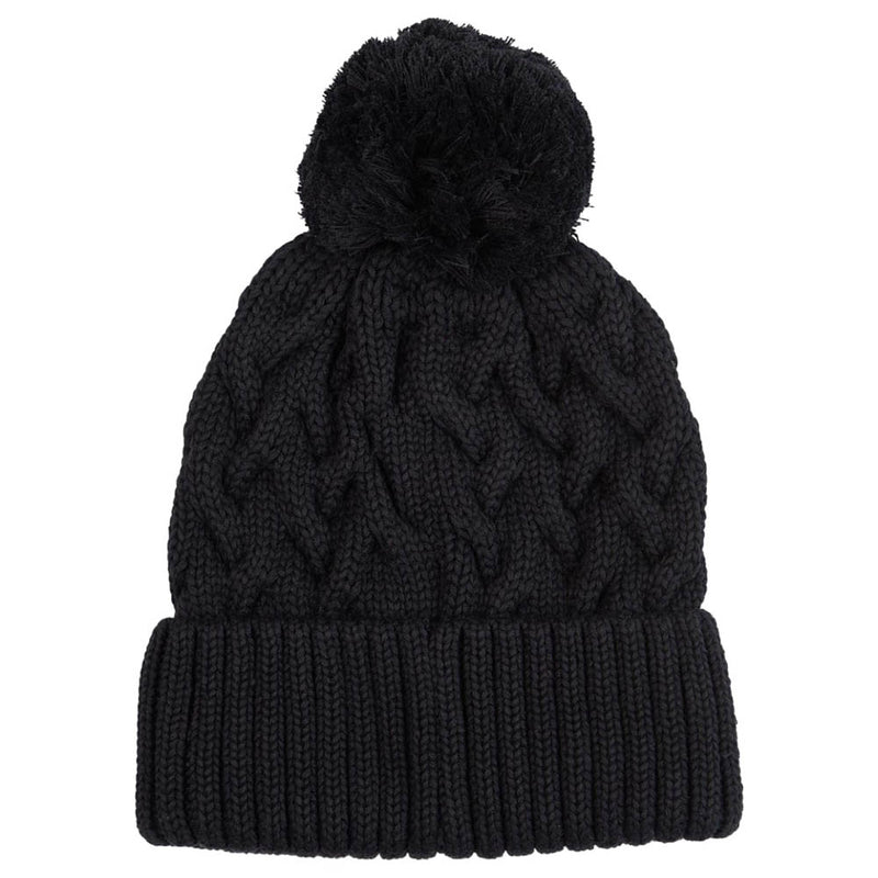 Barbour International Men's Drift Cable Bobble Beanie Black