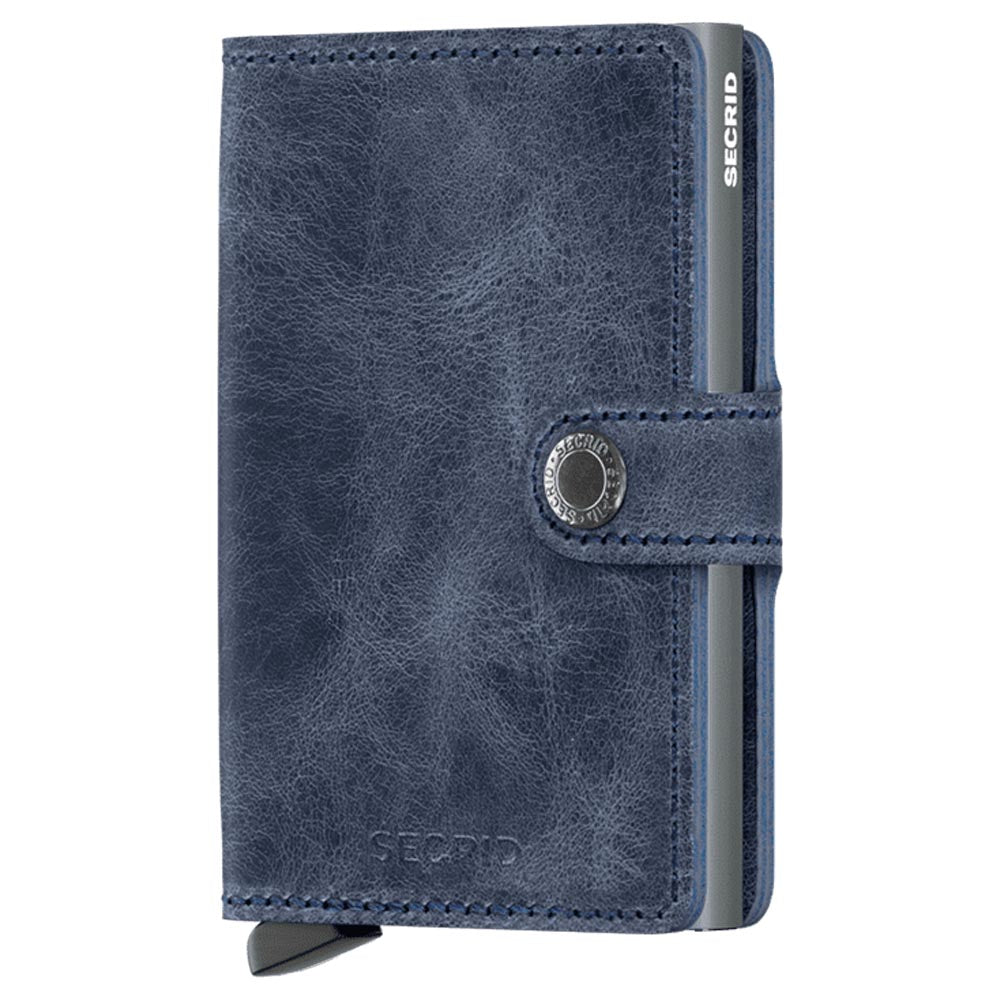 Secrid Miniwallet Vintage Blue Leather Wallet